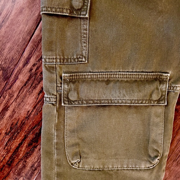 Pilcro Olive Green Cargo Utility Pants – Size 25 - Picture 3 of 7